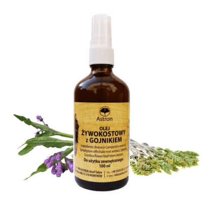 olej zywokostowy z gojnikiem 100 ml na stawy kosci miesnie