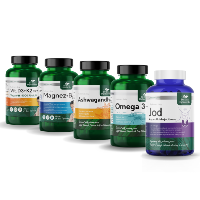 zestaw menopauza dr ewa dabrowska d3k2 magnez b6 ashwagandha omega 3 z kryla jod