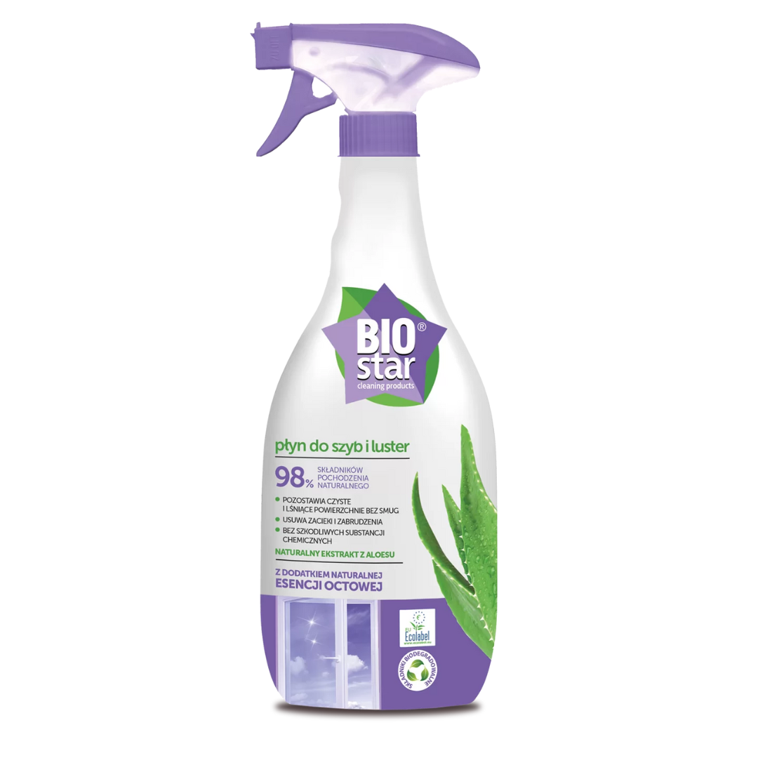 plyn do szyb i luster ekologiczny z octem biostar 700 ml