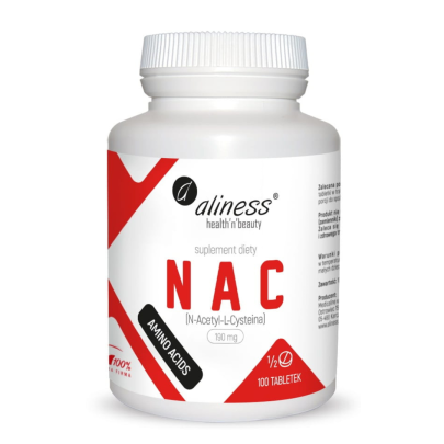 nac n acetyl l cysteina 190 mg 100 tabl aminokwasy aliness