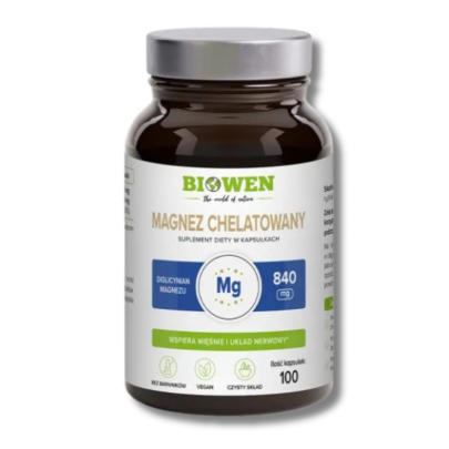 magnez chelatowany diglicynian magnezu 840 mg 100 kaps biowen