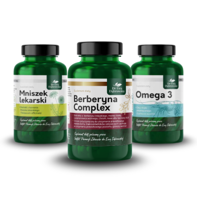 zestaw cholesterol mniszek lekarski berberyna complex omega 3 z kryla dr ewa dabrowska