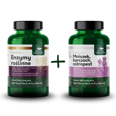 zestaw trawienie roslinne enzymy mniszek karczoch ostropest dr ewa dabrowska