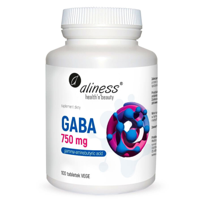 gaba kwas gamma aminomaslowy 750 mg 100 kaps vege aliness