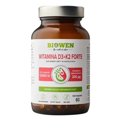 witamina d3 12000 iu k2 mk-7 200 mcg forte 60 kaps biowen