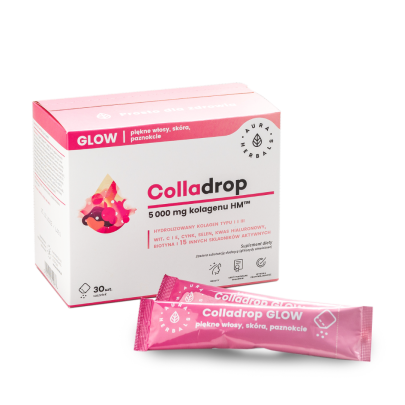 kolagen morski hydrolizowany typu i i iii colladrop glow 5000-mg-20-skladnikow-aktywnych-saszetki-30-szt aura herbals